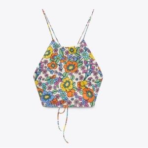 NEVER WORN | Zara Floral Crop Top | Size XL